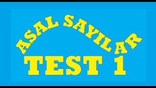 SUPARA ASAL SAYILAR TEST1 [upl. by Anilem]