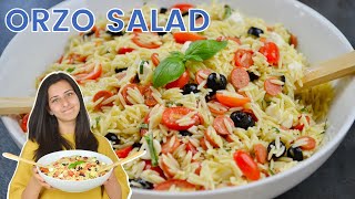 Summer Orzo Pasta Salad [upl. by Deehsar]