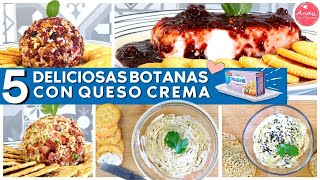 5 Botanas con QUESO CREMA deliciosas para tu cena navideña o posada Andy en la cocina [upl. by Deny263]