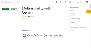 Qwiklabs  Multimodality with Gemini GSP1210 [upl. by Akinom]