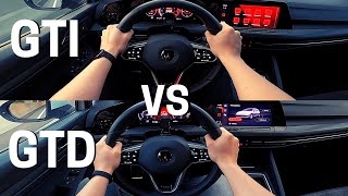 SPEED COMPARISON VW Golf GTD vs GTI Clubsport [upl. by Penelope559]