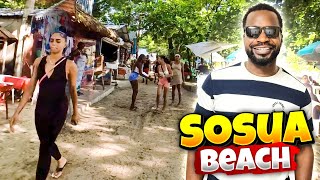 Sosua Beach Walking Tour Dominican Republic 4k 🇩🇴 [upl. by Ityak]