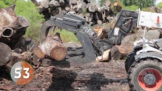 How Live Edge Wood Slabs are Cut on a Wood Mizer 1000 [upl. by Siseneg206]