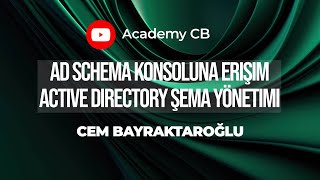 AD Schema Konsoluna Erişim Active Directory Şema Yönetimi [upl. by Eiuqcaj]