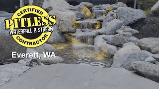 Everett WA Backyard Pitless Waterfall Install [upl. by Ahtanoj824]