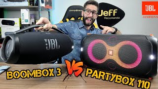 JBL BOOMBOX 3 Vs JBL PARTYBOX 110 160W Qual Caixa de som comprar Quem ganhou este Comparativo [upl. by Finnigan]