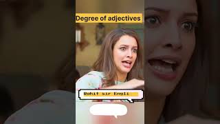 Degree of Adjectives  English Grammar ssccgl englishgrammar rohitsirenglish adjectives [upl. by Idnym]