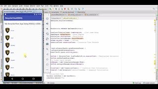 Dynamic RecyclerView with MSSQL Server using JDBC  Android [upl. by Cirone342]