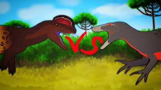 Dilophosaurus vs Orkoraptor Battle Animation Stick Nodes [upl. by Idnor930]