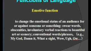 Functions Of Language1 [upl. by Holt]