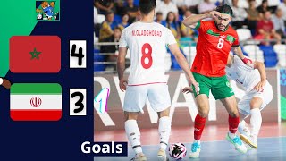 Maroc 43 Iran le résumé et Buts  Huitiéme de Finale Fifa Futsal World Cup 2024 I Uzbekistan 2024 [upl. by Iznek459]