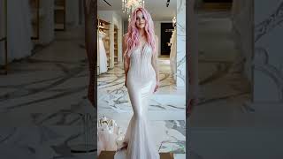 Modern Bride Glow ✨ Stunning Pink Hair amp Elegant Dress ChiconPoint fashion beauty bridalwear [upl. by Quinton]