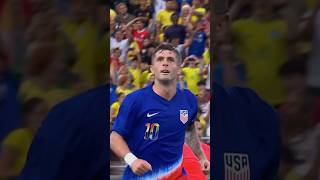 Christian Pulisic scores on a free kick for USMNT vs Brazil 🎯 [upl. by Noitsuj]