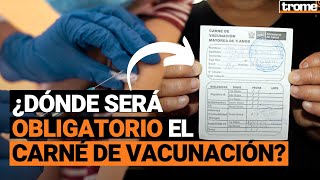 CARNÉ DE VACUNACIÓN ¿Cómo obtenerlo y dónde será obligatorio presentar el certificado [upl. by Eirdua602]