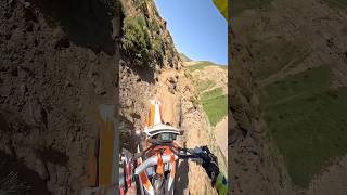 This biker rides one of the craziest trails you’ve ever seen 😱 via motoiranig [upl. by Canice183]