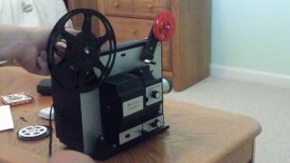 Vintage Bell and Howell filmosound 8 dual 8mm projector demonstration [upl. by Melody]