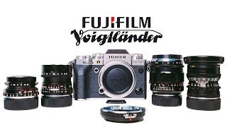 FUJIFILM XT4 amp VOIGTLANDER LENSES 21mm Color Skopar  28mm Ultron  35mm Nokton  50mm Nokton [upl. by Sremmus]