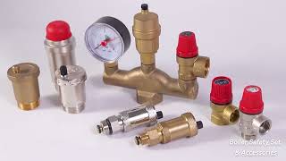 DampR Brass Boiler Safety Set Automatic Air Vent 3Bar Safety Valve for Floor Heating [upl. by Jayson]