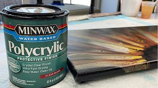 How I Finish My Acrylic Pour Paintings with Polycrylic Step by Step Tutorial [upl. by Idaline]