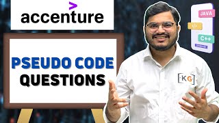 Accenture PseudoCode Questions and Answers Previous Year PseudoCode Questions [upl. by Jarrett17]