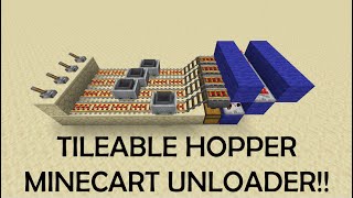 Tileable Hopper Minecart Unloader  119 Compatible SEE PINNED [upl. by Icaj799]