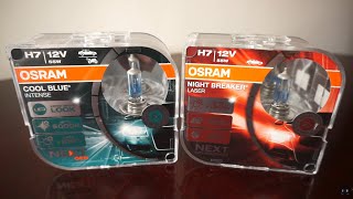 OSRAM Cool Blue Intense NEXT GEN vs OSRAM Night Breaker LASER NEXT GENERATION [upl. by Docilu]