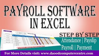 MS Excel VBA Calculation of Attendance  Payroll  Payslip  Payment Part 3 [upl. by Leahcimaj]