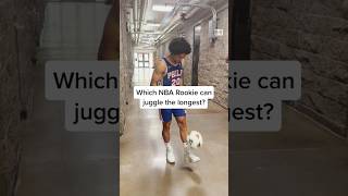 Which NBA rookie has the best juggling skills ⚽️ [upl. by Nallek]