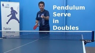 Pendulum Serve in Doubles  Table Tennis  PingSkills [upl. by Fillian]