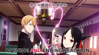 Opening and Ending  Chika dance Reaction Kaguya Sama [upl. by Lemay]