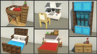 Minecraft 30 Bedroom Design Ideas [upl. by Luap]