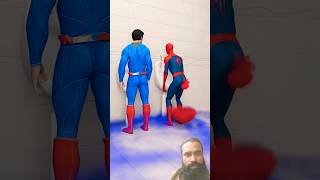 spiderman vs superman vs batman spiderman dcanimation funny batmanvsironman superman shorts [upl. by Ahsaekal]