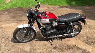 Triumph T120 British customs sleeper pro exhausts [upl. by Einttirb229]