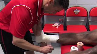 How to Tape Your Ankle for Soccer Tutorial [upl. by Kerrison352]