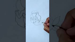 How to draw a beautiful mermaid shorts [upl. by Ayita]