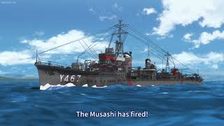 Harekaze Vs Musashi  Haifuri High School Fleet ハイスクール・フリート [upl. by Katzir]