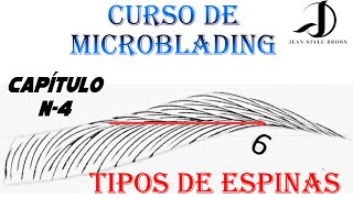 Curso Trazos de Microblading ✍ TUTORIAL Paso a Paso Tipos de Espinas de Microblading Capitulo 4 [upl. by Ratha]