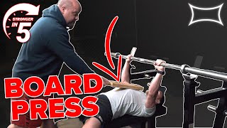 Use the Board Press for a STRONGER Bench  Stronger in 5  Ft Jesse Burdick [upl. by Ortiz]