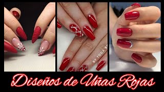 DISEÑOS DE UÑAS ROJAS 2024tendenciaenuñas tendenciaenuñas diseñosdeuñas uñasdemoda acrylicnails [upl. by Octavie]