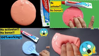 4 ways to make slime with colgate toothpasteDiy colgate toothpaste slimeMake slime with colgate [upl. by Saunderson]