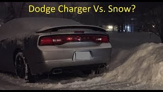 Dodge Charger in the Snow AWD vs RWD  What Size Tires [upl. by Mountford]