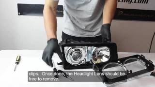 DEPO E36 Headlight Lens Removal [upl. by Vachill]