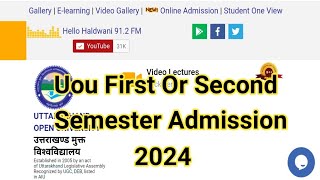 Uou Admission Last Date 2024  Uou BA First Or Second Semester Admission 2024  Uou Admission 2024 [upl. by Anabel]