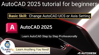 25 Autocad 2025 tutorial for beginners Step by Step  How to Change Autocad UCS or Axis Setting [upl. by Ardni]