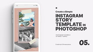 Photoshop Tutorial Instagram stories  5 Free PSD [upl. by Nrol]