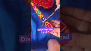 DIY Earrings from Lace  How to make navratri earrings for girl  Ghamu Saran shorts craft [upl. by Airual384]