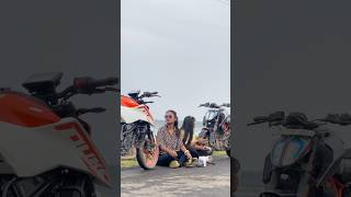 Meri Donon Bike Ko Ride Pa Jana Hai ❤️  Gulabi Sarara  Panna Rider  shorts ktm [upl. by Blumenthal]