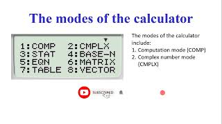 001 The mode key of Casio fx991es [upl. by Nannette]