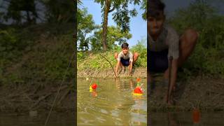 Incredible Hook trap fishing in Beel pond water catchingfish trapfishing hookfishing shorts [upl. by Jehial]