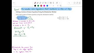 MAT151  Section 121c  Solving a System of Linear Equations Using Elimination [upl. by Stephannie]